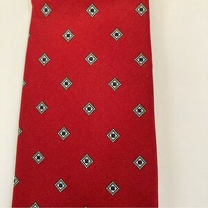 Enrico Guccini Red Silk Printed Tie